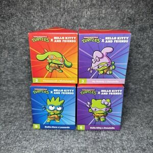 Lot of 4 McDonald's Teenage Mutant Ninja Turtles Hello Kitty Figures NEW NIB